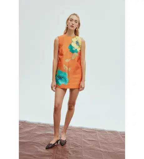 Alemais Patio Mini Dress Orange Size 10 