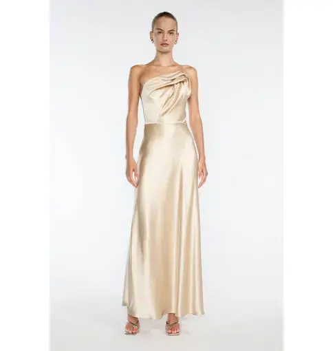 Manning Cartell Show Me Love Strapless Gown Champagne Size AU 6