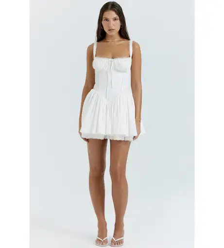 House of CB Pietra Corset Mini Dress White Size 8 