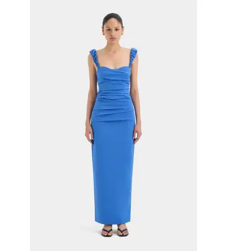 Sir the Label The Azul Balconette Gown In Cobalt Size 10 
