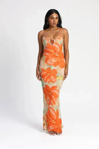 Isabelle Quinn Billie Maxi Dress Cypress Size 8