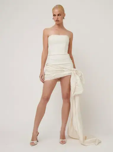 Effie Kats Nadia Mini Dress Ivory Size 12