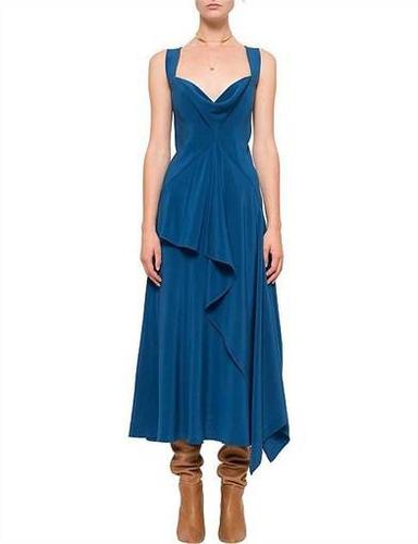 KITX Cerise Ruffle Dress Blue Size 8