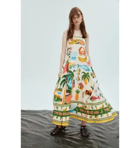 Alemais Paradiso Sun Dress in Print Size AU 8