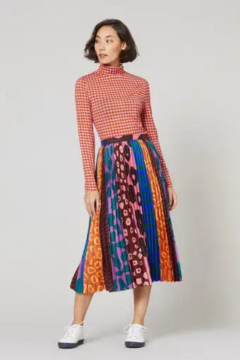 Gorman Walk It Pleated Skirt Multicolour Size 6