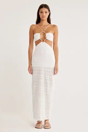 Rumer the Label Amoura Ring Maxi Dress White Size 10