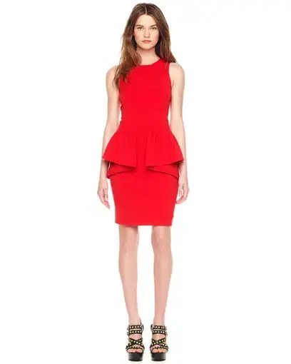 Michael Kors Salsa Peplum Dress Red Size 4/ AU 8
