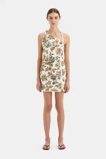 Sir The Label Eleanora Asymmetric Mini Dress Floral Size OP/ AU 4