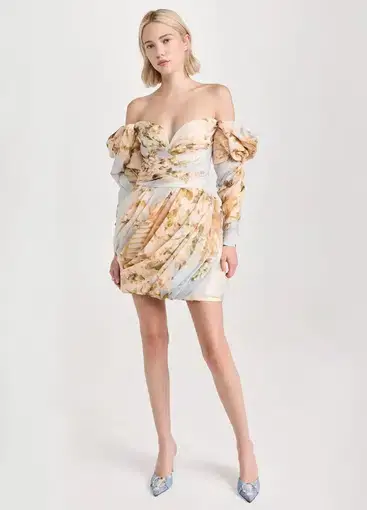 Zimmermann Luminosity Drape Dress Print Size 8