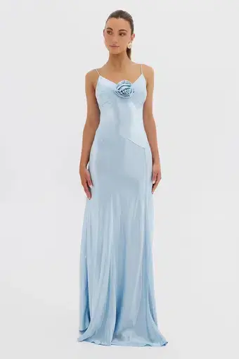 Bubish Savannah Rosette Gown Baby Blue Size 6