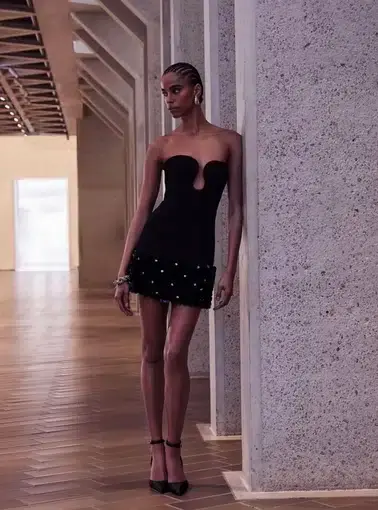 Rebecca Vallance The Elanie Mini Dress Black Size 8 