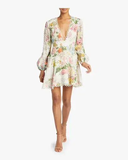 Zimmermann Heathers Flounce Short Dress in Garden Floral
Size 1 / Au 10