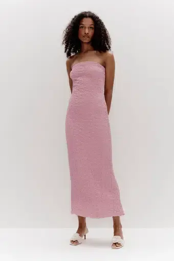 Ownley Petra Midi Dress Pink Size 10