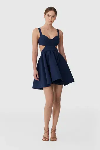 Keepsake Sidney Cut Out Mini Dress Navy Size XXS / AU 4
