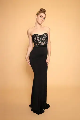 Abyss By Abby Lauder Gown Black Size S/ Au 8
