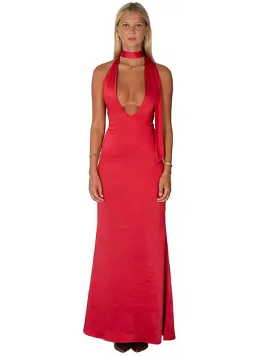 I am Delilah Margot Maxi Dress In Cherry Red Size S / AU 8