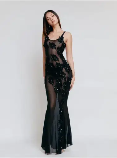 Cherie Ciara Maxi Dress Black Size S / AU 8