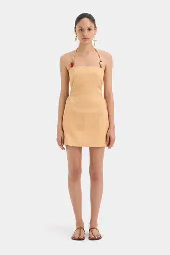 Sir the Label Antonia Beaded Mini Dress Light Tan Size 0 / AU 6