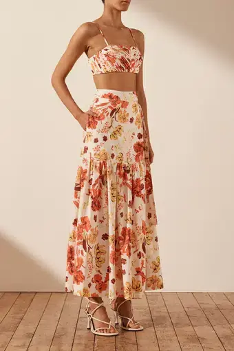 Shona Joy Kalani Maxi Wrap Skirt Floral Size AU8