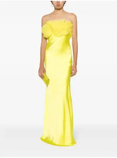 Rachel Gilbert Eyelar Gown Yellow Size 1 / AU 8