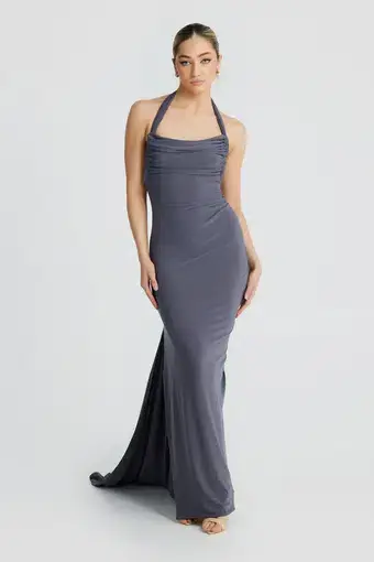 Melani The Label Ivana Dress Slate Grey Size S / AU 8