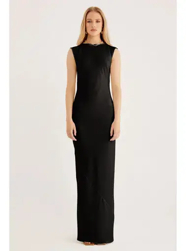 Rumer the Label Kimberly Sheath Maxi Dress Black Size AU 10