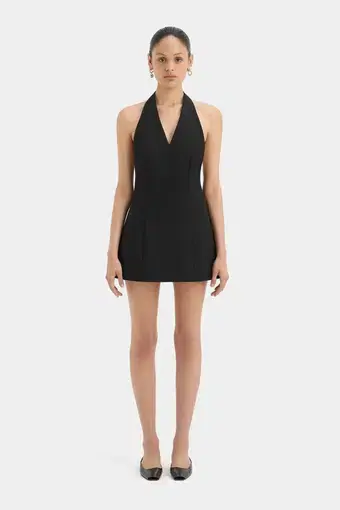 Sir the Label Sandrine Halter Mini Dress Black Size 2/Au 12 