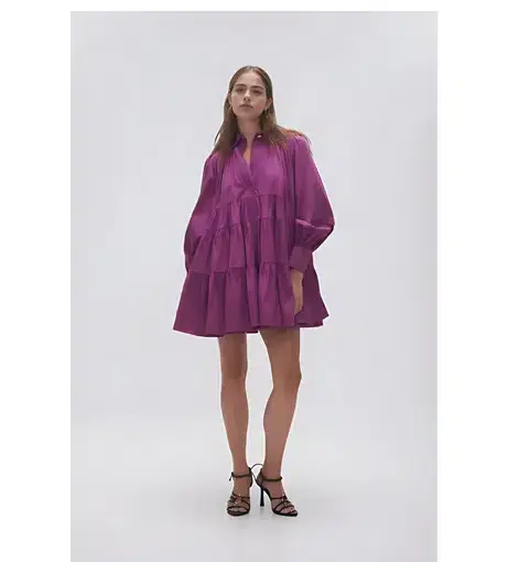 Aje Vie Smock Dress Plum Purple Size 12