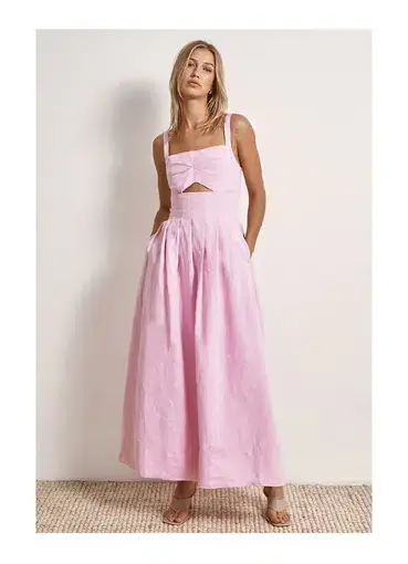 Mon Renn Rise Midi Dress Fondant Pink Size 8