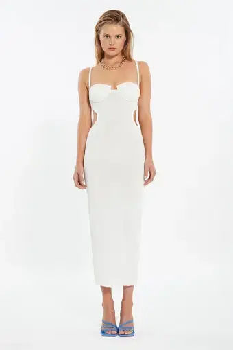 Solita Kendra Midi Dress White Size XS / AU 6