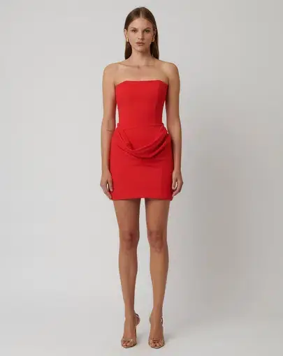 Effie Kats Merci Mini Dress Cherry Red Size 10