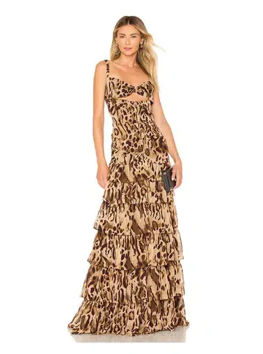 Bronx & Banco Amazon Gown Leopard Print Size 8