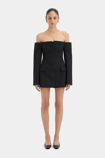 Sir the Label Sandrine Tailored Mini Dress in Black Size 10