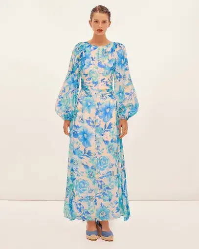 Kate Ford Hispanica Gown Calla Print Size 2 (AU 10)