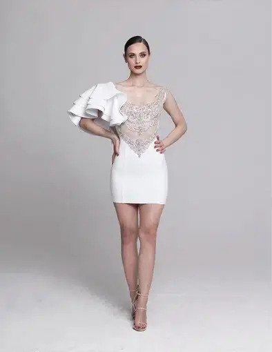 Ravissaint Cliodhna Mini Dress White Size 8