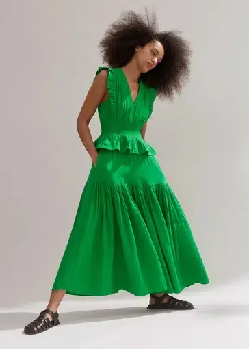 Me+Em Cheesecloth Maxi Dress in Spring Green Size 10