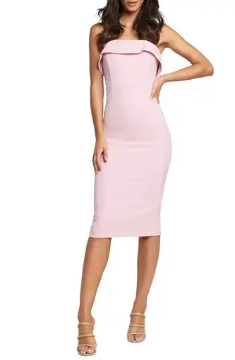 Bardot Georgia Strapless Dress Candy Pink Size 10