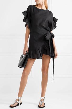 Isabel Marant - Black Delicia Etoile Linen Dress