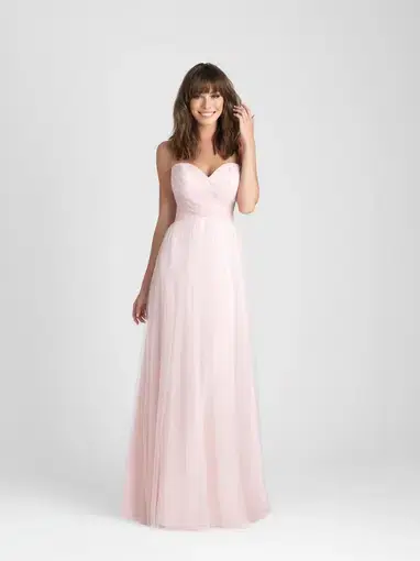 Allure Bridesmaids Tulle Gown Pink Size 10