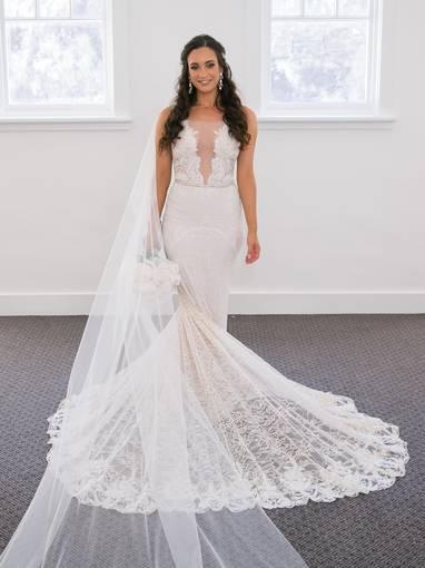 Galia Lahav white lace wedding dress size 8