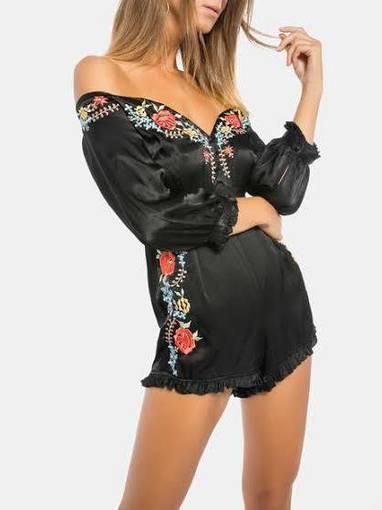 Alice McCall Sweet Nothings Black Playsuit Size 6