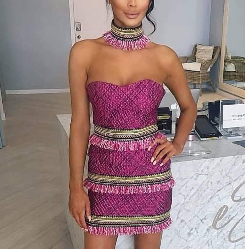 The Havanna Dress and neck piece pink size 8