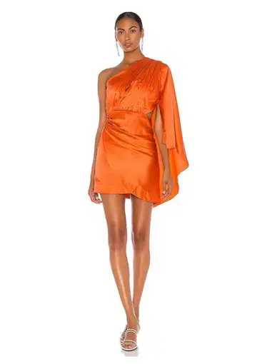 Retrofete Mae Mini Dress Orange Size 8