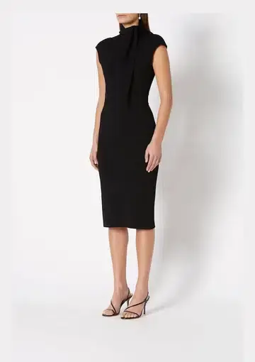 Scanlan Theodore Cravat Knit Dress Black Size M / Au 10