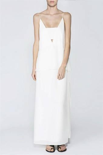 Acler Earle Cami Layered Midi Dress White 8
