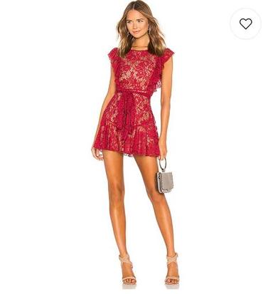 Majorelle Marnie mini dress in cranberry red 6