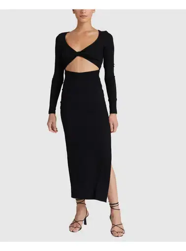 Bec & Bridge Della Vita Midi Dress in Black Size AU 8