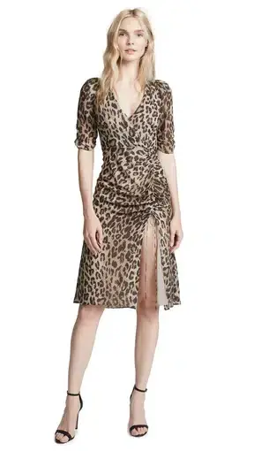 Nicholas Tea Dress Leopard Print Size 6