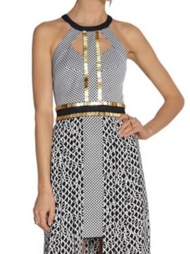  Sass & Bide Women's Blue The Invincible Embellished Piqué and Crepe Maxi Dress Size 8