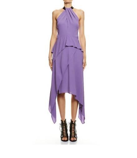Willow Asymmetric Silk Crepe Dress Size 6